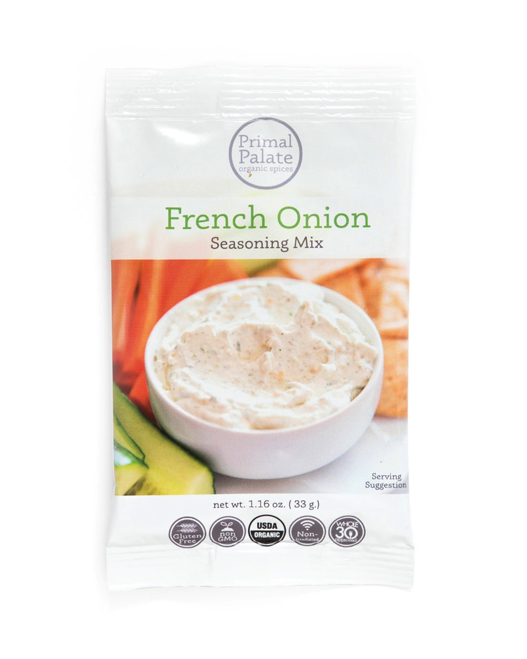 French Onion Seasoning Mix by Primal Palate, 1 packet (1.16 oz)
